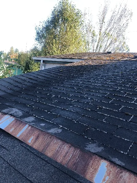 Rusted roof flashing needing replacement, Portland OR