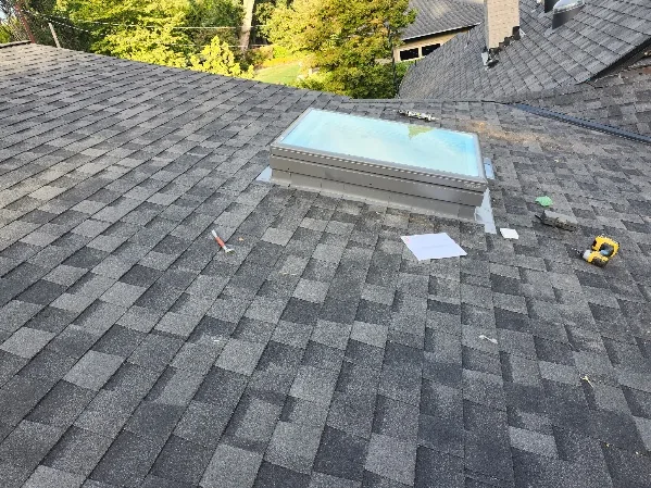 Skylight installed in new shingle roof, Portland OR